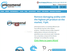 Tablet Screenshot of phenomenalwater.com